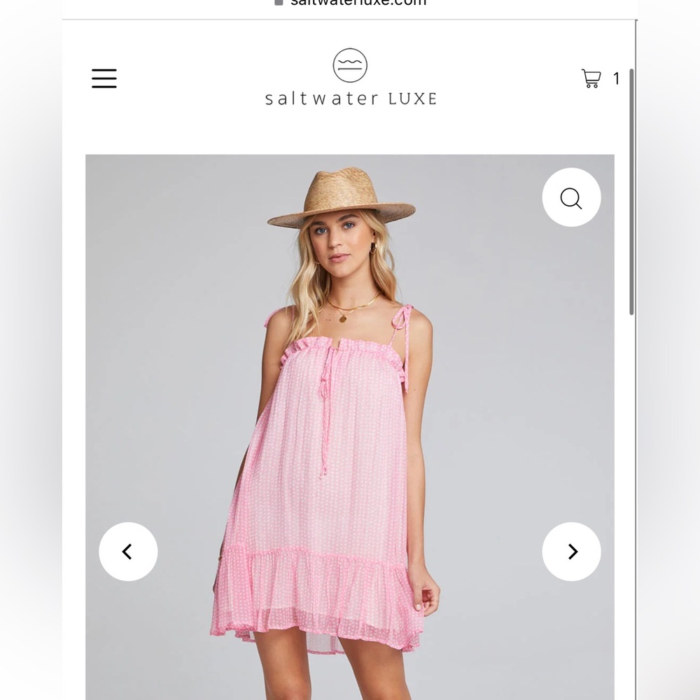 NWT Saltwater luxe pink mini dress